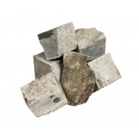 Камень для бани Нефрит колото-пиленый (фракция 60-150мм) (ведро 10кг)
