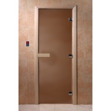 Дверь банная DoorWood 1800*700 (Бронза матовая листва) "Теплая ночь"