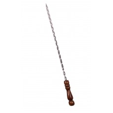 Шампур нерж. с узором и дерев.лакированной ручкой КОЛЬЦО 730(500)*18*2,5мм