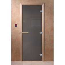 Дверь банная DoorWood 1900*700 (Графит Листва) "Сумерки"